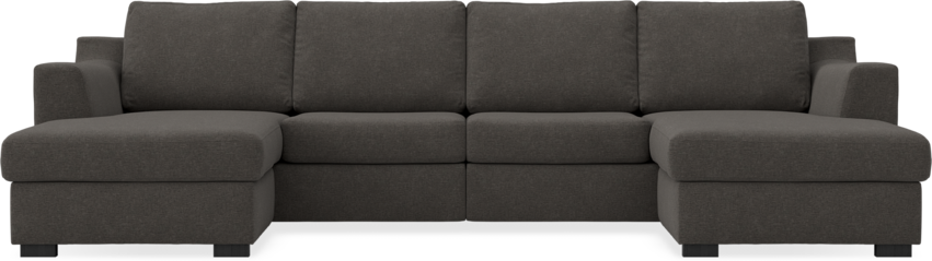 Friday - 2-sits soffa med två schäslonger - Grå