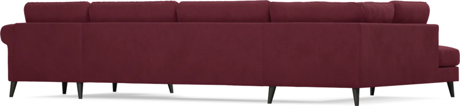 Bridge - 3-sits soffa med divan vänster och schäslong höger - Röd