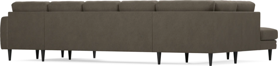 Eden - 3-sits soffa med divan vänster och schäslong höger - Brun