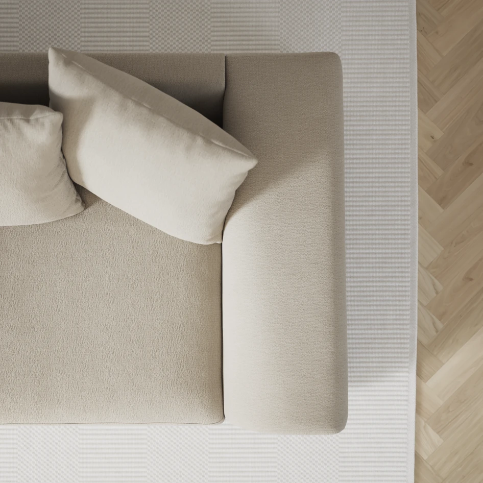 Town - 3-sits soffa med schäslong vänster - Grå