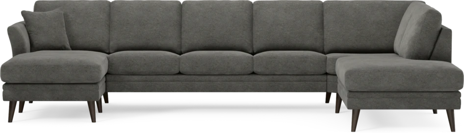 Eden - 3-sits soffa med schäslong vänster och divan höger - Grå