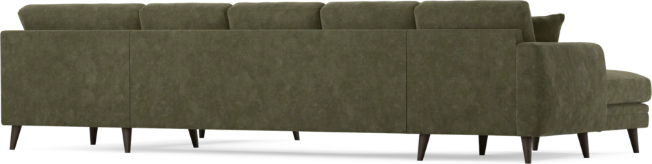 Eden - 3-sits soffa med schäslong vänster och divan höger - Grön