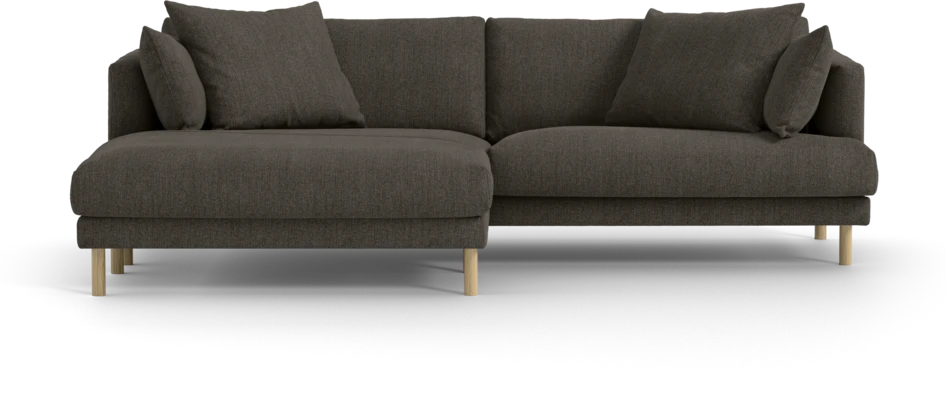 Harper - 4-sits med schäslong XL vänster - Brun