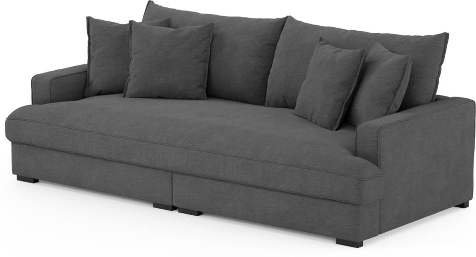 Rossi - 3-sits soffa, hel dyna - Grå