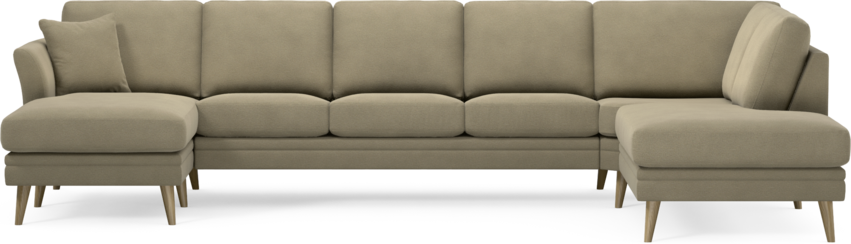 Eden - 3-sits soffa med schäslong vänster och divan höger - Beige