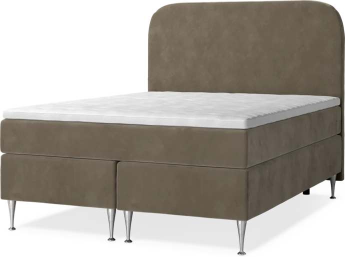 New York Supreme, Kontinentalsäng, dubbelsäng med bäddmadrass, sängben och sänggavel slät