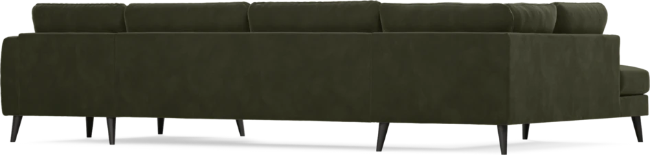 Bridge - 3-sits soffa med divan vänster och schäslong höger - Grön
