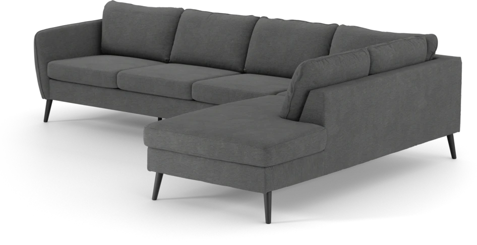 County - 3-sits soffa med divan höger - Grå