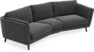 Madison - 3-sits soffa svängd, 90 cm - Svart