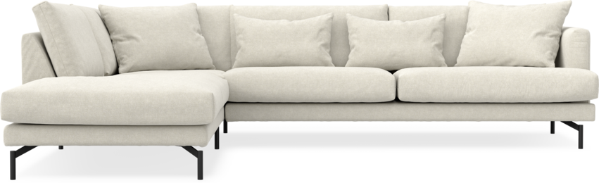 Harper - 3-sits soffa med divan vänster - Vit
