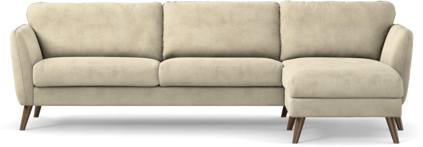 Bridge - 3-sits soffa med schäslong höger - Beige