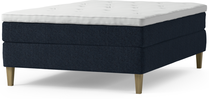 Delux Sense - Kontinentalsäng, enkelsäng 140 cm med bäddmadrass och sängben