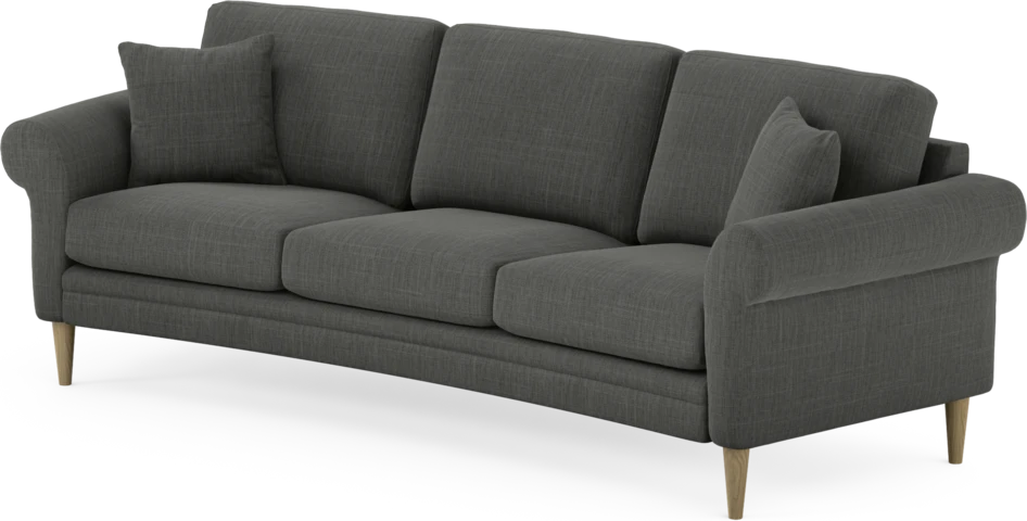 Eden - 3-sits soffa svängd - Grå