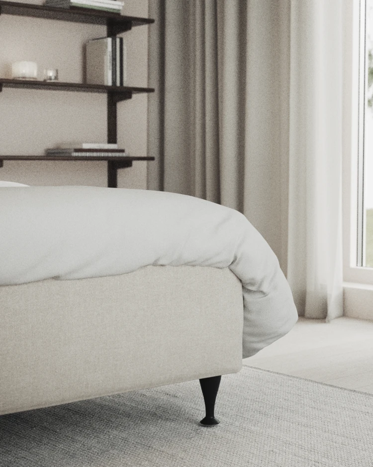Delux Exclusive - Kontinentalsäng, enkelsäng 120 cm med bäddmadrass och sängben - inspiration