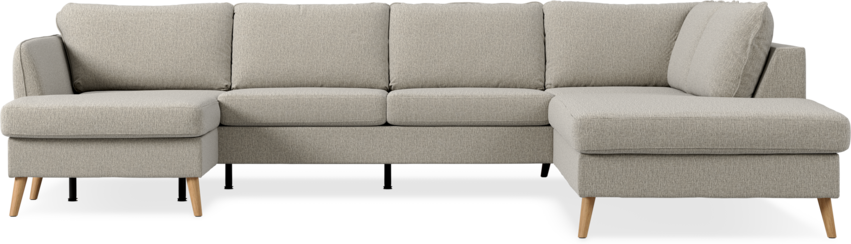 County - 3-sits soffa med schäslong vänster och divan höger - Beige