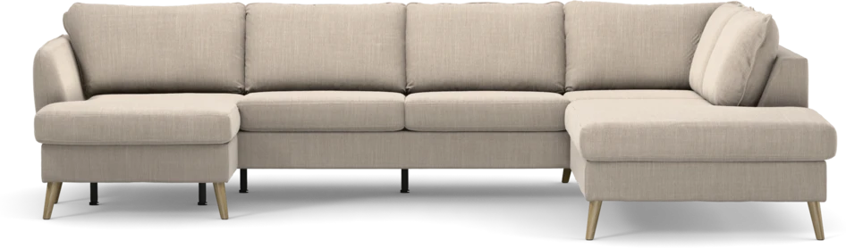County - 3-sits soffa med schäslong vänster och divan höger - Beige