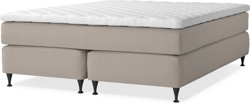 Delux Sense - Kontinentalsäng, dubbelsäng med bäddmadrass - Beige