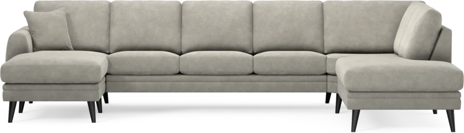 Eden - 3-sits soffa med schäslong vänster och divan höger - Grå