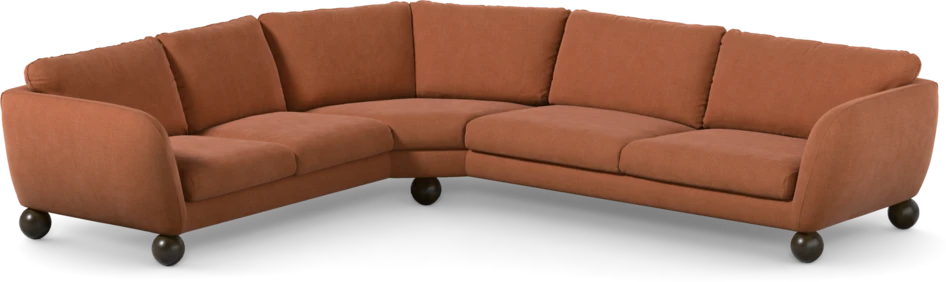 Madison Lux - Hörnsoffa 2+3-sits, hörn 2 - Orange