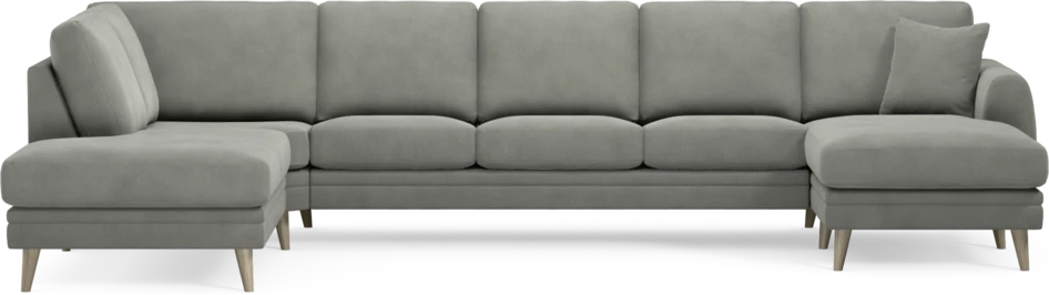 Eden - 3-sits soffa med divan vänster och schäslong höger - Grå