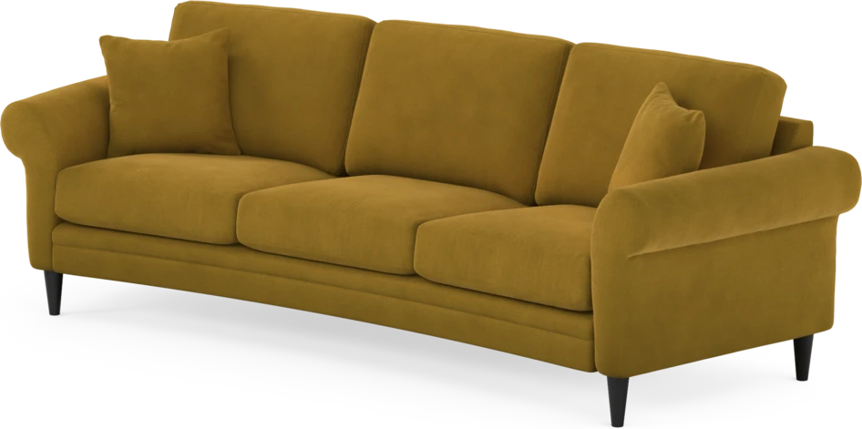 Eden - 3-sits soffa svängd - Gul