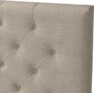 Delux Pikerad Låg - Sänggavel, 90-210 cm - Beige