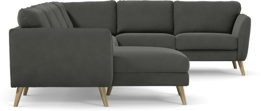 Bridge - Hörnsoffa, 3+2-sits med schäslong vänster - Grå