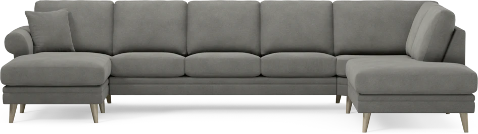 Eden - 3-sits soffa med schäslong vänster och divan höger - Grå