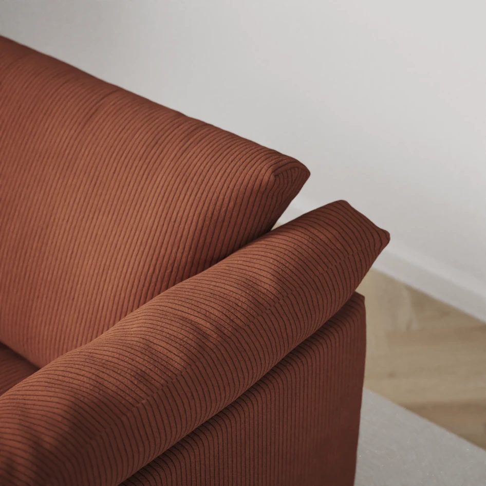 Cherrie - 3-sits soffa, fast klädsel - Orange
