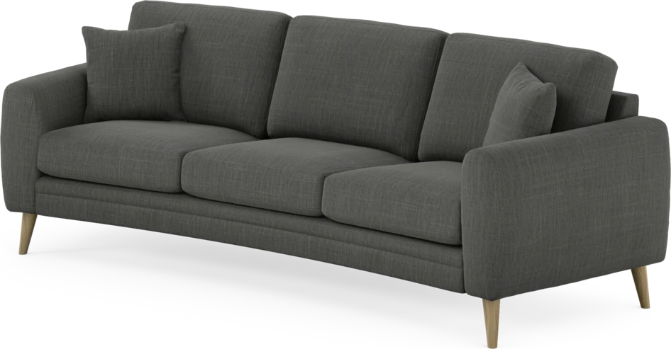 Eden - 3-sits soffa svängd - Grå