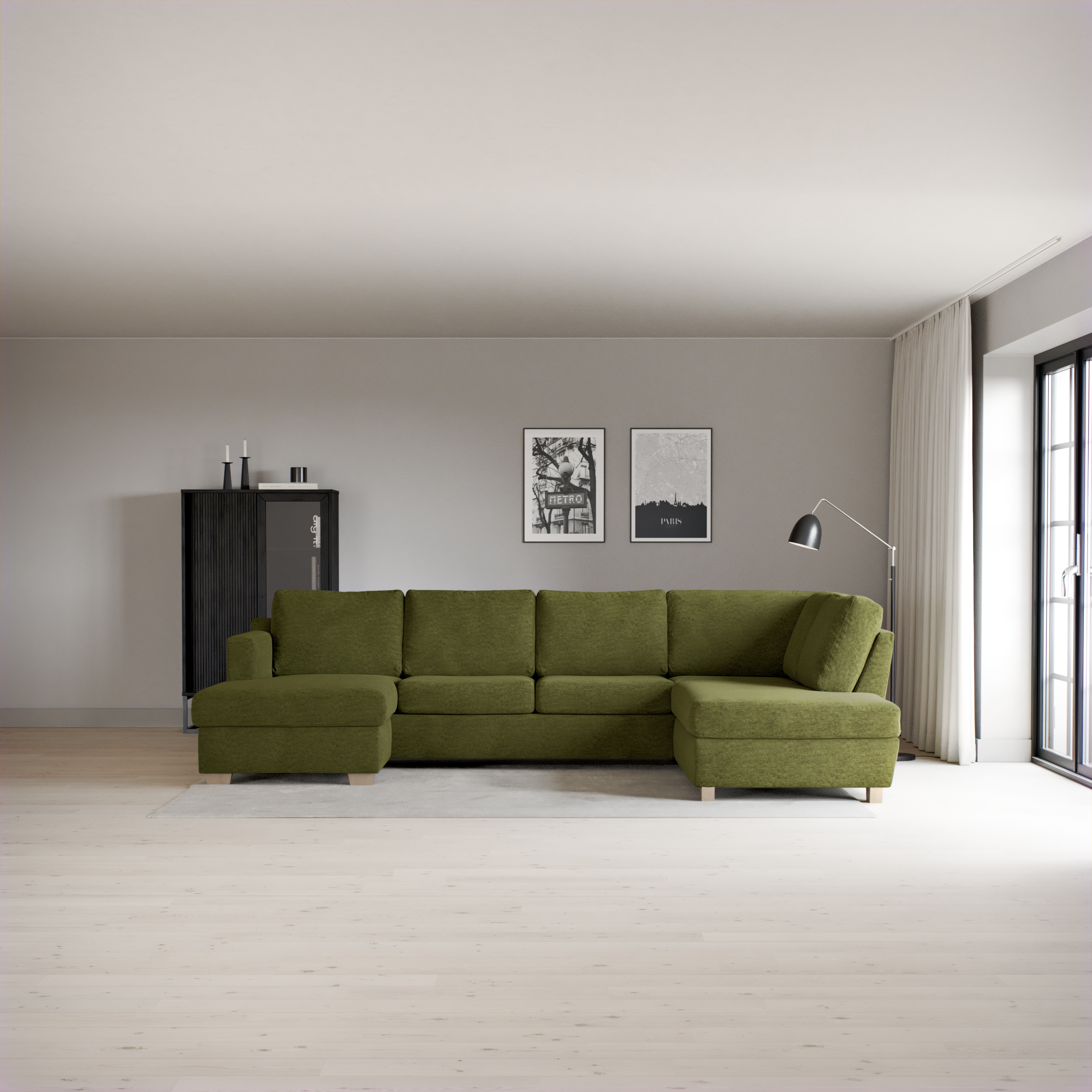 Friday - 3-sits soffa med schäslong vänster och divan höger - inspiration