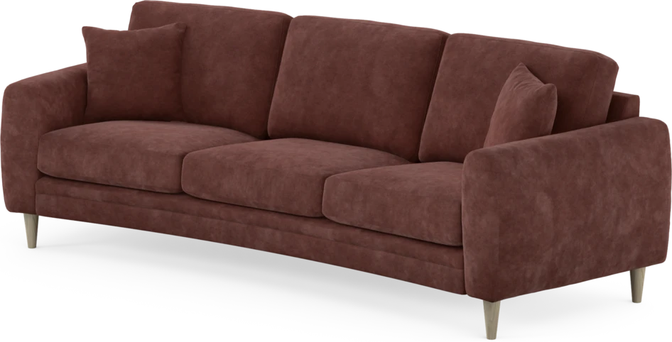 Eden - 3-sits soffa svängd - Röd