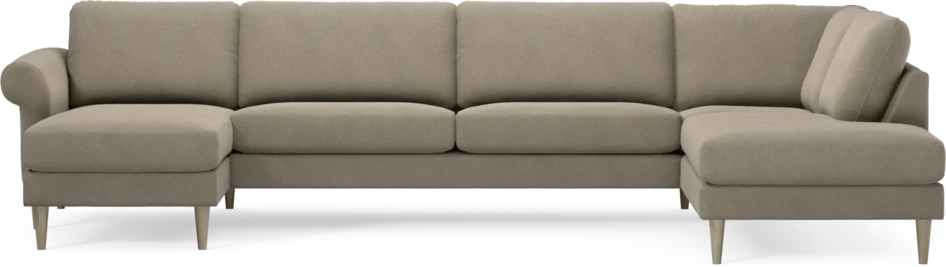 Bridge - 3-sits soffa med schäslong vänster och divan höger - Beige