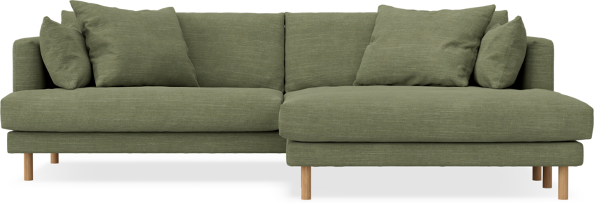 Harper - 4-sits med schäslong XL höger - Grön