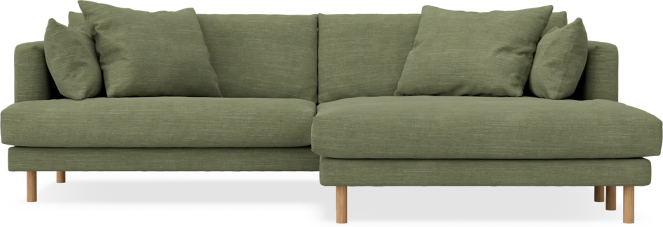 Harper - 4-sits med schäslong XL höger - Grön