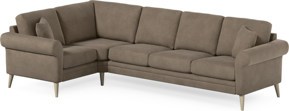 Eden - Hörnsoffa, 1+3-sits - Brun