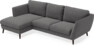 Madison Lux - 2-sits soffa med schäslong vänster - Grå