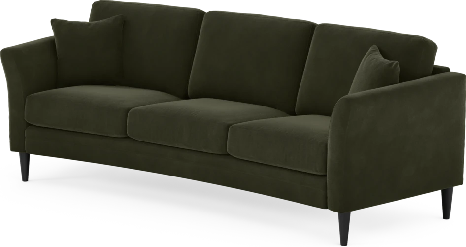 Eden - 3-sits soffa svängd - Grön