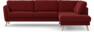 Bridge - 3-sits soffa med divan höger - Röd
