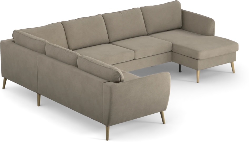 County - Hörnsoffa, 2+3-sits med schäslong höger - Beige