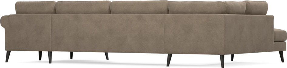 Bridge - 3-sits soffa med divan vänster och schäslong höger - Brun