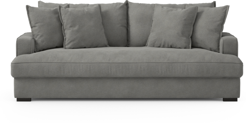 Mila - 3-sits soffa, hel dyna - Grå