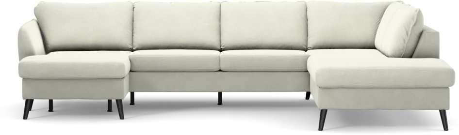 County - 3-sits soffa med schäslong vänster och divan höger - Vit