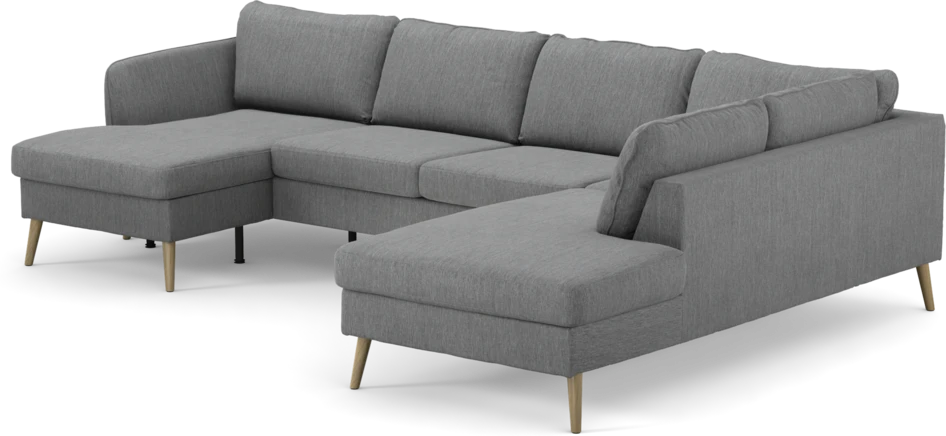 County - 3-sits soffa med schäslong vänster och divan höger - Grå