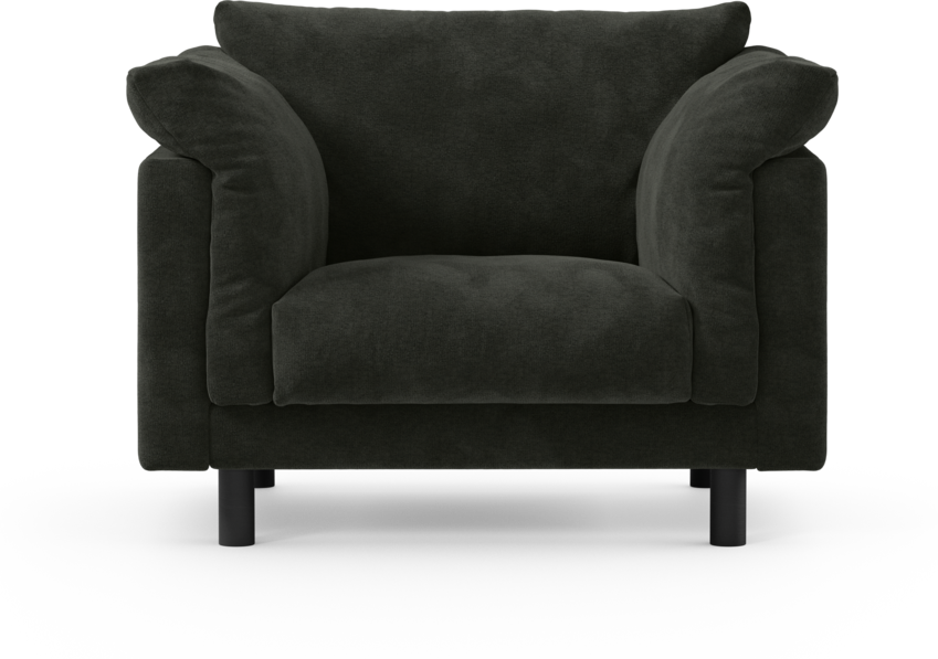 Cherrie - Fåtölj, fast klädsel - Svart