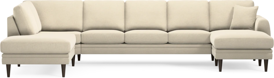 Eden - 3-sits soffa med divan vänster och schäslong höger - Beige