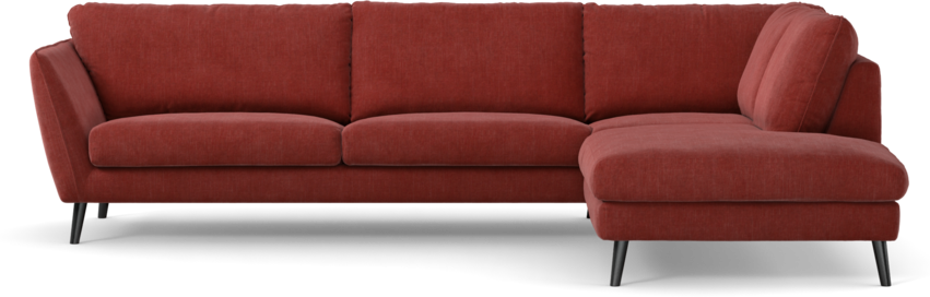 Madison Lux - 3-sits soffa med divan höger - Rosa