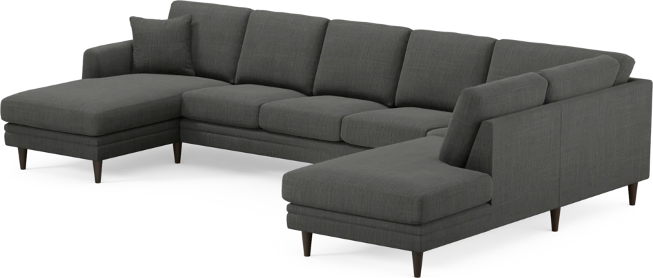Eden - 3-sits soffa med schäslong vänster och divan höger - Grå