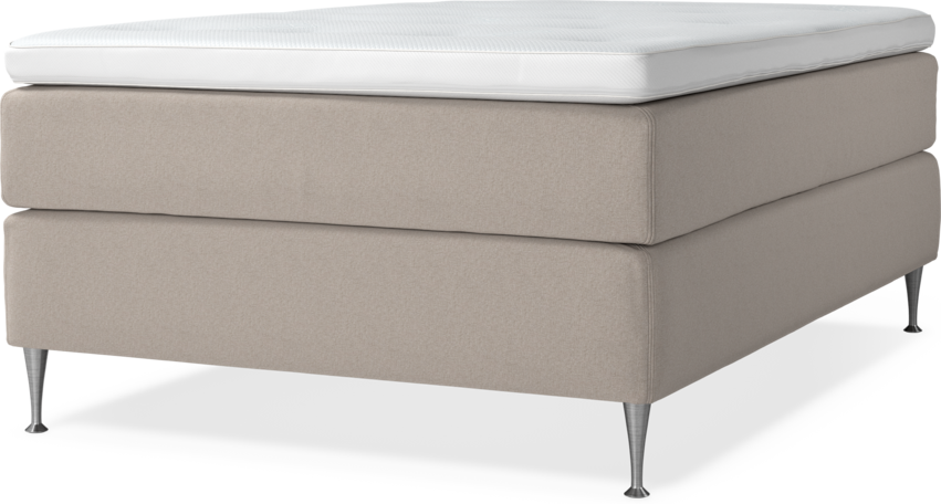 Delux Dream - Kontinentalsäng, enkelsäng 140 cm med bäddmadrass - Beige