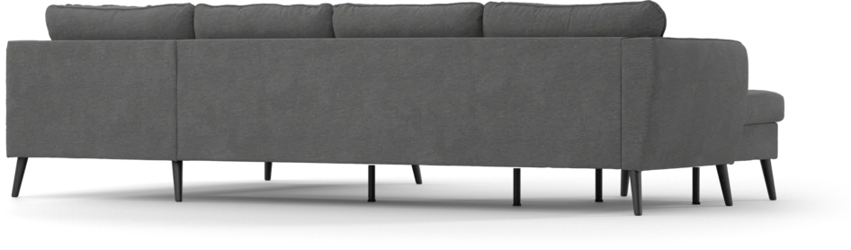 County - 3-sits soffa med schäslong vänster och divan höger - Grå